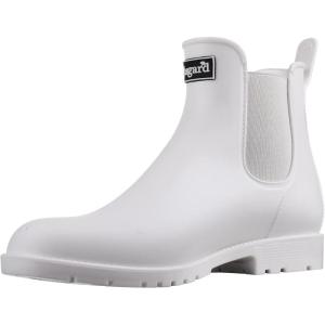imageAsgard Womens Ankle Rain Boots Waterproof Chelsea BootsNew White
