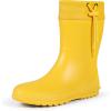 imageAsgard Womens Mid Calf Rain Boots Collar Gardening Boots Ultra Lightweight Portable Garden ShoesYellow  9 Shaft