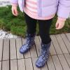 image:imageWTW Fleece Lined Todder Kids Rubber Rain Boots  Waterproof Warm Winter Outdoor Shoes for Girls Boys Adjustable Drawstring NonSlip for Hiking and AdventuresMagic Navy