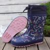 image:imageWTW Fleece Lined Todder Kids Rubber Rain Boots  Waterproof Warm Winter Outdoor Shoes for Girls Boys Adjustable Drawstring NonSlip for Hiking and AdventuresMagic Navy