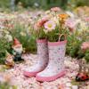 image:imageWTW Toddler and Kids Rain Boots with EasyOn Handles UnisexChild Waterproof Rubber Rain Boots in Fun Patterns for Girls and Boys ToddlerLittle KidBig KidConfetti Hearts