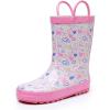 image:imageWTW Toddler and Kids Rain Boots with EasyOn Handles UnisexChild Waterproof Rubber Rain Boots in Fun Patterns for Girls and Boys ToddlerLittle KidBig KidConfetti Hearts