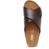 image:imageWTW Womens Slide Sandals with Cork Footbed amp Cow Suede Insole Adjustable XBand Straps Secure Fit Open Toe Beach Shoes Lightweight Comfort Summer SandalsBrown
